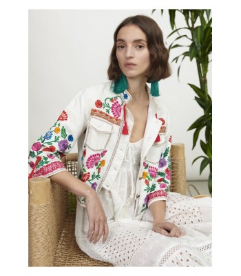 CHAQUETA BORDADA WHITE